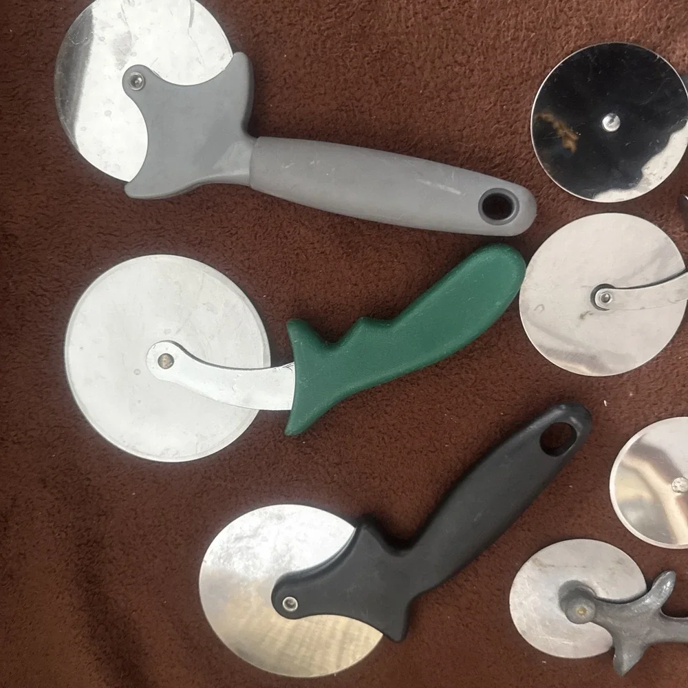 Mama Mia 9 Various Pizza Cutters Used 2 Stainless Steel 1 made in Italy Pot Luck